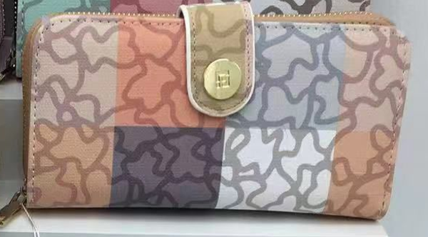 CARTERA SRA. ALARGADA OSITOS 19x10cm