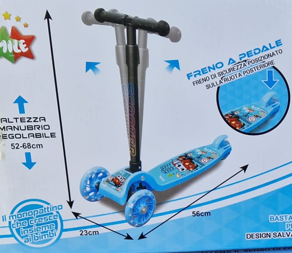 PATINETE 3RUEDAS CON FRENO 2SURTIDOS