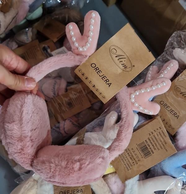 OREJERAS PELUCHE RENO 6SURTIDAS