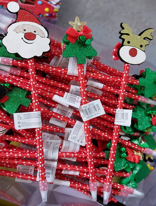 BOLIGRAFO NAVIDAD DECORADO 3SURT. (12)