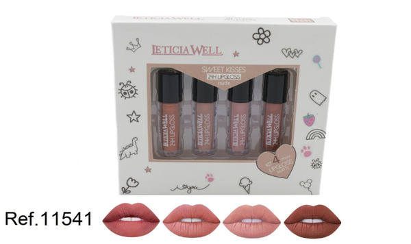 BRILLO LABIOS 24h SET 4pz LETICIA WELL
