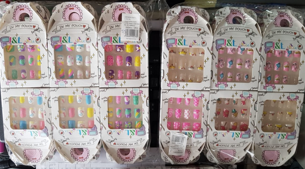 UÑAS POSTIZAS INFANTILES DECORADAS 12ud