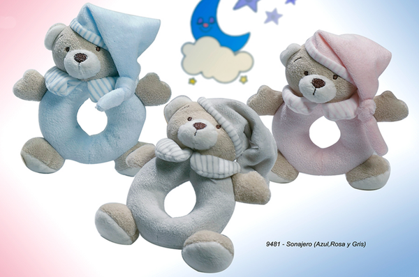 SONAJERO PELUCHE OSITO 3SURTIDOS