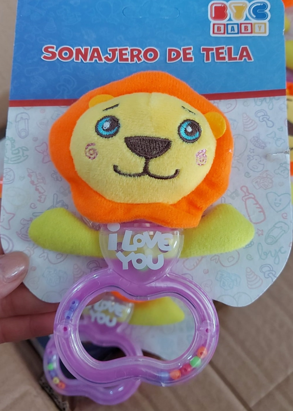 SONAJERO PELUCHE LEON