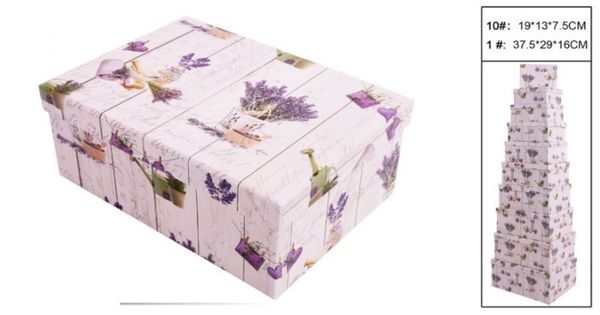 CAJAS CARTON SET10 DECORADAS