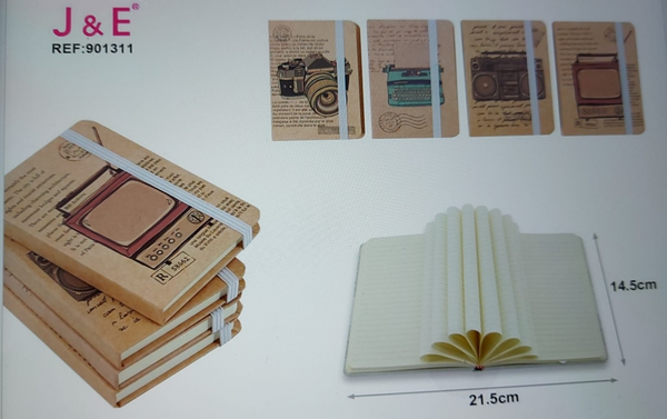 LIBRETA 1/8 DECORADA CON CINTA