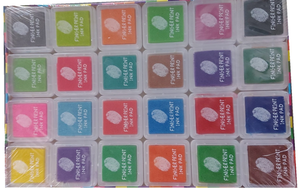 TAMPONES SELLOS HUELLA 24COLORES