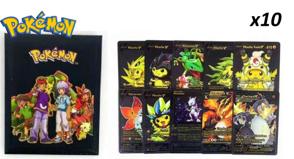 CARTAS POKEMON NEGRAS 10ud SOBRE