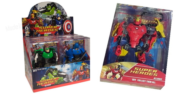 ROBOT FIGURA AVENGERS 3SURTIDOS