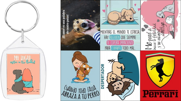 LLAVERO ACRILICO MENSAJES ANIMALES