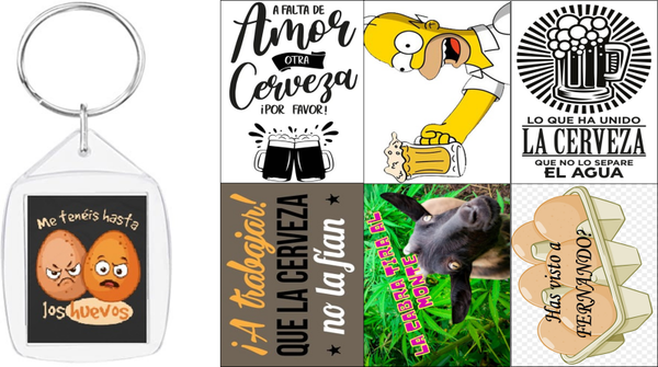 LLAVERO ACRILICO MENSAJES HUMOR