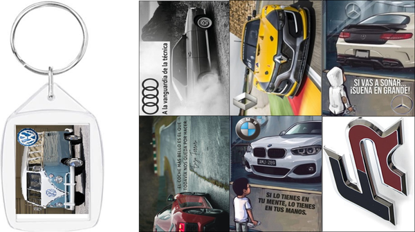 LLAVERO ACRILICO MENSAJES COCHES