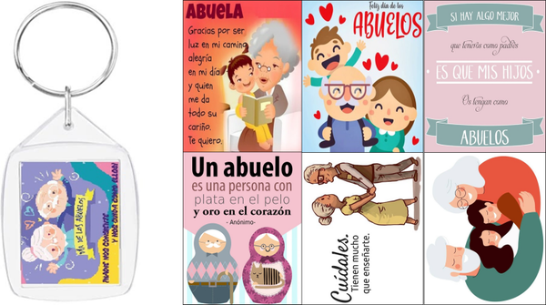 LLAVERO ACRILICO MENSAJES ABUELOS