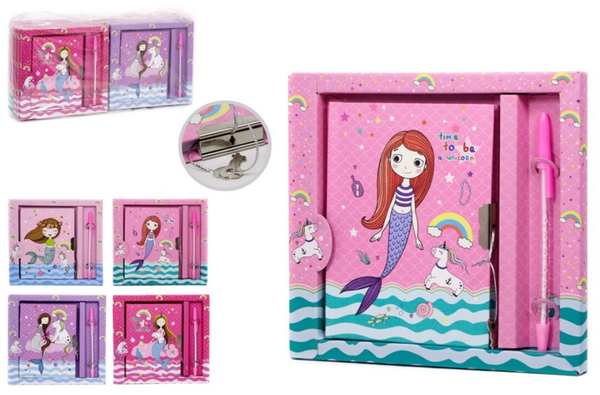 DIARIO SIRENITA UNICORNIO+BOLIGRAFO
