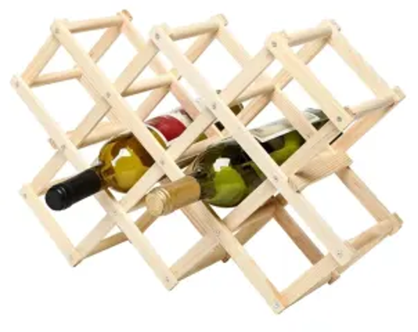 BOTELLERO MADERA 10HUECOS PLEGABLE