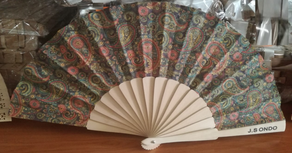 ABANICO 23cm DECORADO CORCHO (12)