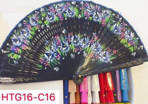 ABANICO 23cm DECORADO MADERA (12)
