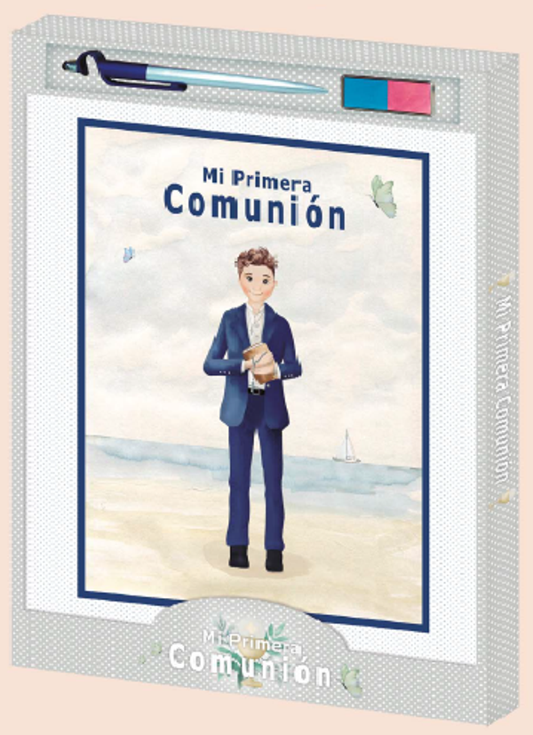 LIBRO FIRMAS COMUNION+BOLI+TAMPON NIÑO