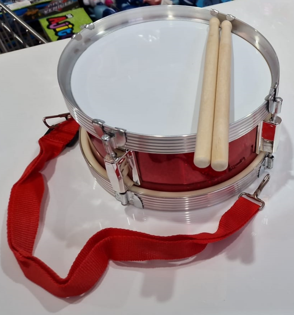 TAMBOR METALICO PALILLOS MADERA 22cm