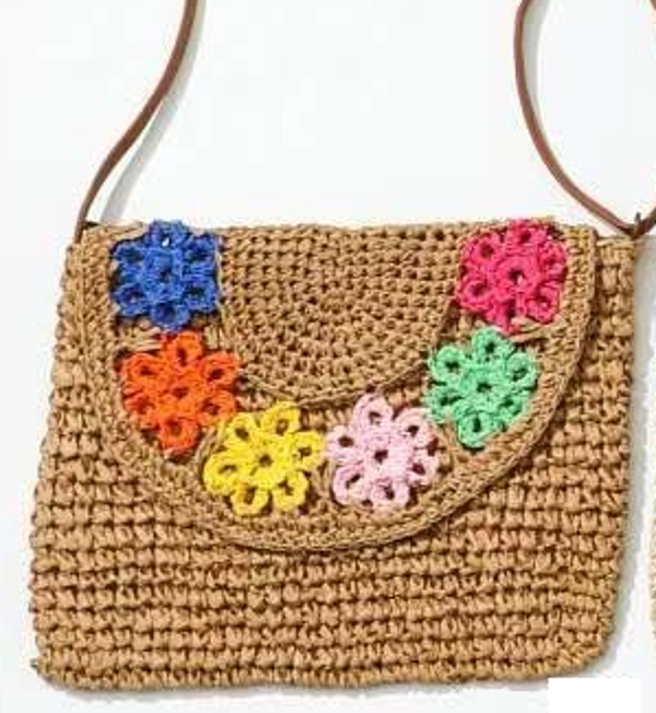 -BOLSO MIMBRE SOLAPA DECO. 27x20cm