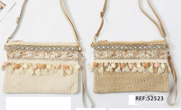 -BOLSO MIMBRE ETNICO 18x22cm