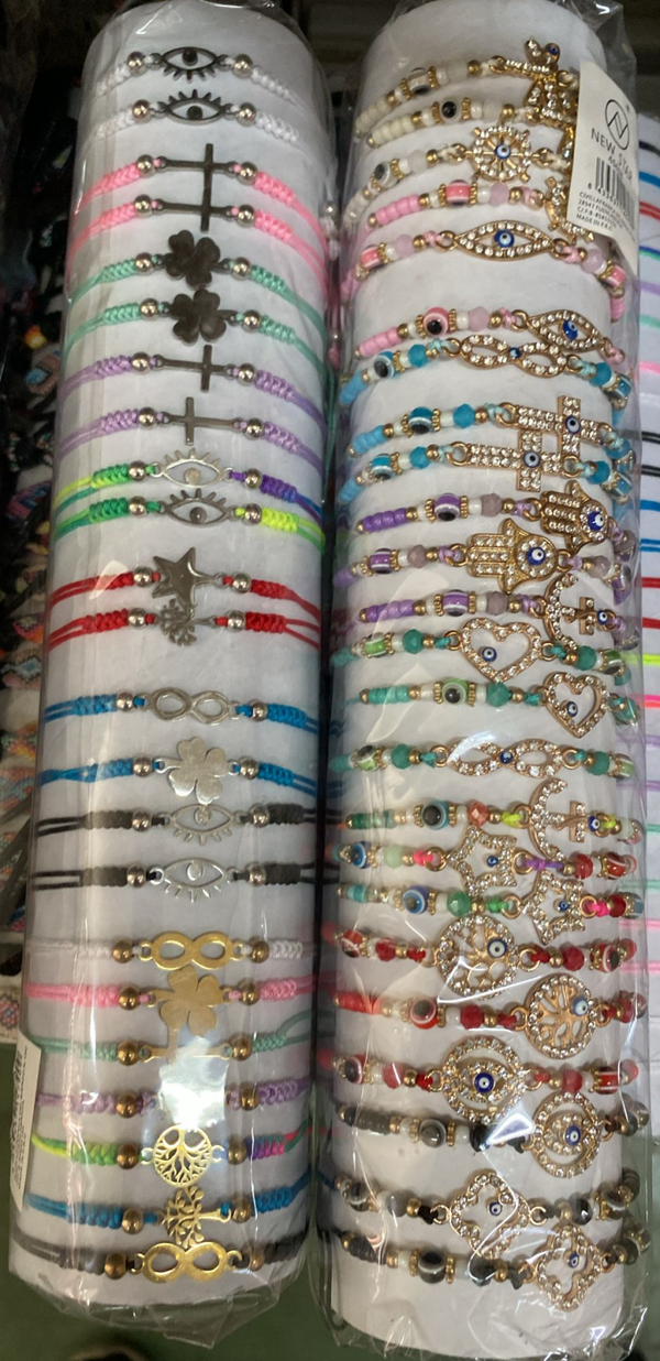 PULSERA CUERDA AMULETOS TUBO (24)