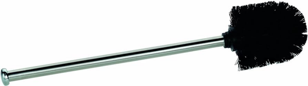ESCOBILLA WC NEGRA MANGO INOX.