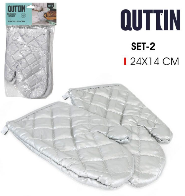 MANOPLA COCINA SILVER QUTTIN 2pz