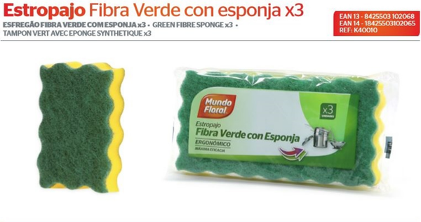 ESTROPAJO FIBRA VERDE ERGO 3ud (15)