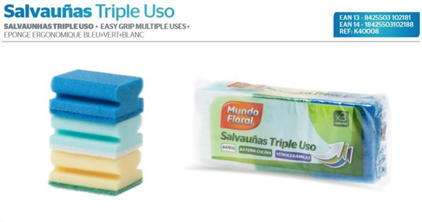 ESTROPAJO SALVAUÑAS 3ud TRIPLE USO (20)