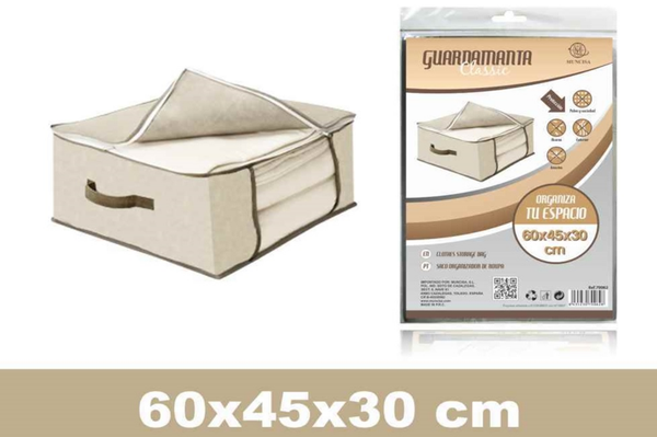 FUNDA GUARDA ROPA CON CREMALLERA 60x45x30cm