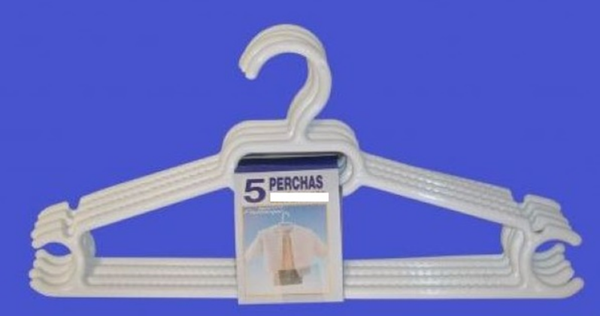 PERCHA ROPA ADULTO PLASTICO 5ud (28)