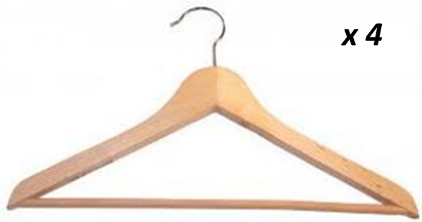 PERCHA MADERA ADULTO 4ud