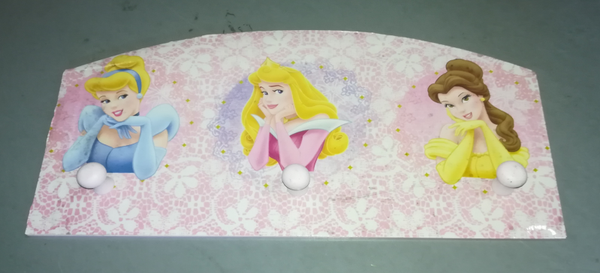 PERCHA PARED POMOS PRINCESAS