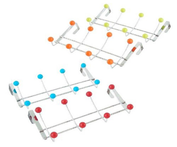 PERCHA PUERTA CROMADA 8GANCHOS