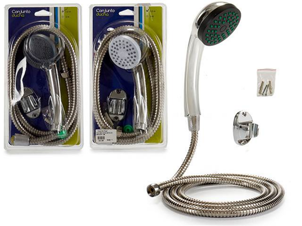 SET MANGUERA+MANGO DUCHA METAL 1,5m