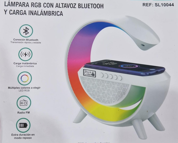 ALTAVOZ LED BLUETOOTH BASE CARGA MOVIL