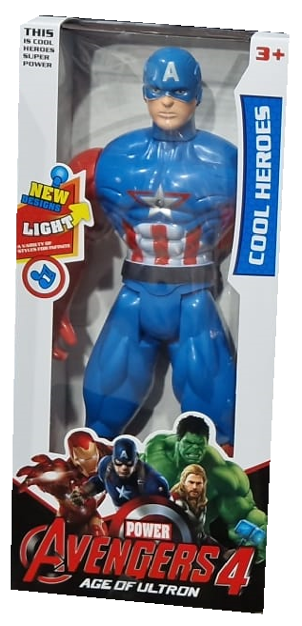 FIGURA AVENGERS CAJA 30cm LUZ