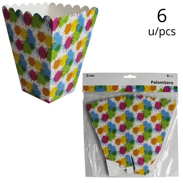 CUBO PALOMITERO CARTON 6ud