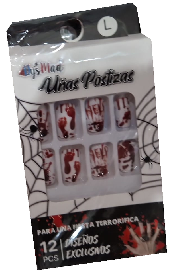 UÑAS POSTIZAS HALLOWEEN 12pz
