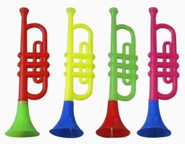 TROMPETA PLASTICO COLORES