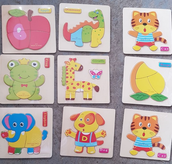 PUZZLE MADERA CUADRADO FIGURAS