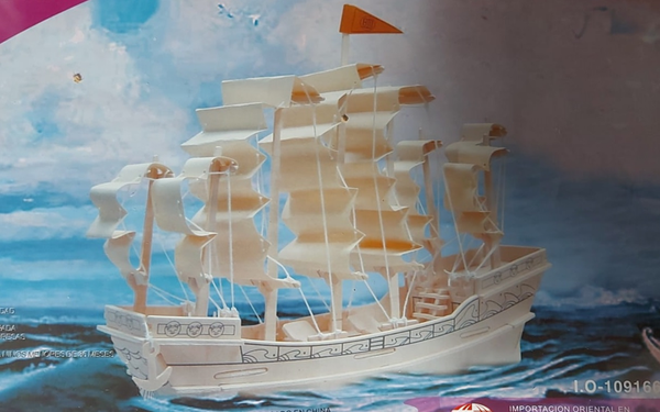 MAQUETA MADERA BARCO VIKINGO