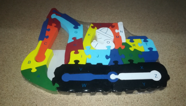 PUZZLE MADERA GRUA LETRAS/NUMEROS