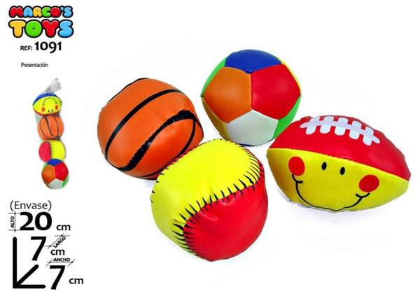 PELOTAS BLANDITAS RED 4ud