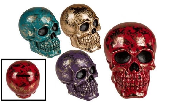 HUCHA CERAMICA CALAVERA COLORES