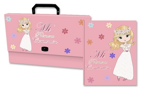 LIBRO FIRMAS COMUNION NIÑA MALETIN