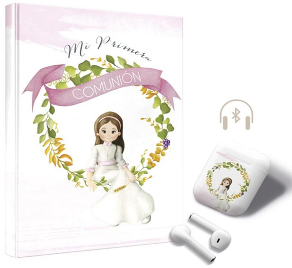 LIBRO FIRMAS COMUNION+CASCOS NIÑA