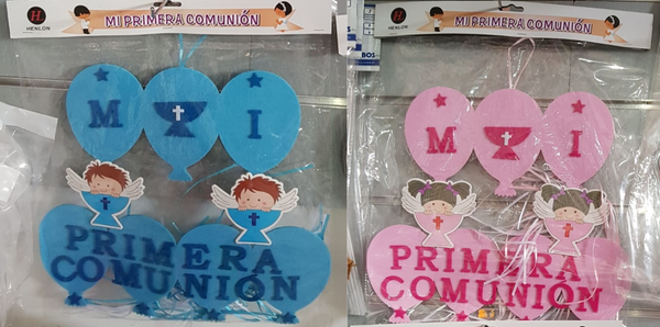 LETRERO FIELTRO COMUNION NIÑO/NIÑA