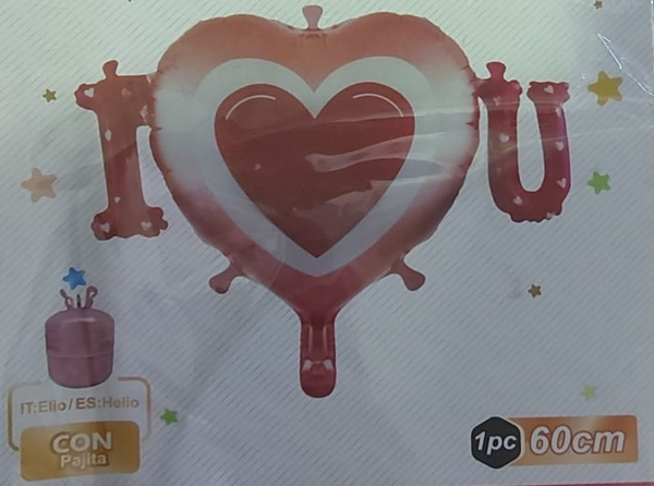 GLOBO CORAZON I LOVE YOU